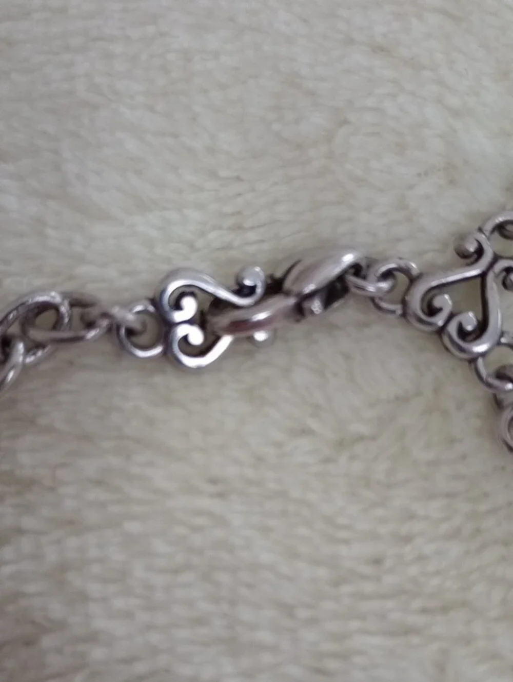 BRIGHTON Silver Heartcharms With Black Teardrops Bracelet - Picture 2 of 6